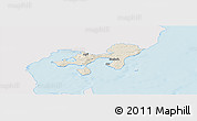 Shaded Relief Panoramic Map of Ebeltoft, single color outside