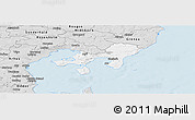 Silver Style Panoramic Map of Ebeltoft