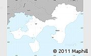 Gray Simple Map of Ebeltoft
