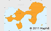 Political Simple Map of Ebeltoft, single color outside