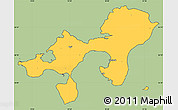 Savanna Style Simple Map of Ebeltoft, cropped outside