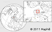 Blank Location Map of Hinnerup, highlighted parent region