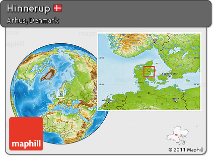 Physical Location Map of Hinnerup