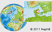 Physical Location Map of Hinnerup, highlighted parent region