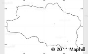 Blank Simple Map of Hinnerup, cropped outside, no labels