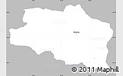 Gray Simple Map of Hinnerup, single color outside