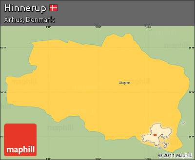 Savanna Style Simple Map of Hinnerup, single color outside