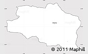 Silver Style Simple Map of Hinnerup, cropped outside