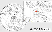 Blank Location Map of Arhus