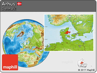 Physical Location Map of Arhus