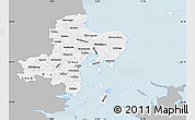 Gray Map of Arhus, single color outside
