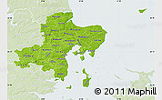 Physical Map of Arhus, lighten