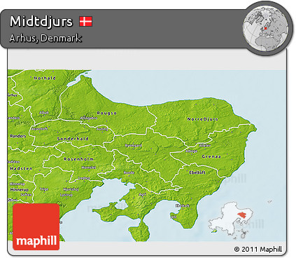 Physical 3D Map of Midtdjurs