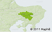 Physical 3D Map of Midtdjurs, lighten