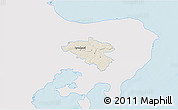 Shaded Relief 3D Map of Midtdjurs, single color outside