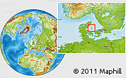 Physical Location Map of Midtdjurs, highlighted parent region