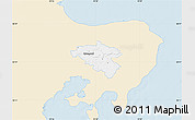 Classic Style Map of Midtdjurs, single color outside