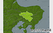Physical Map of Midtdjurs, darken