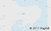 Silver Style Map of Midtdjurs, single color outside
