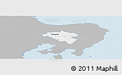 Gray Panoramic Map of Midtdjurs, single color outside