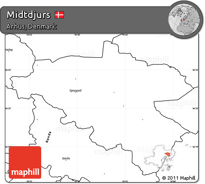 Blank Simple Map of Midtdjurs