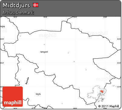 Blank Simple Map of Midtdjurs