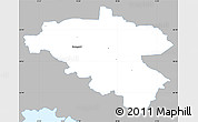 Gray Simple Map of Midtdjurs, single color outside