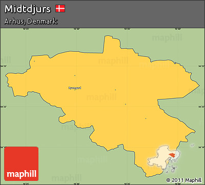 Savanna Style Simple Map of Midtdjurs, cropped outside