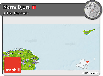 Physical 3D Map of Norre Djurs