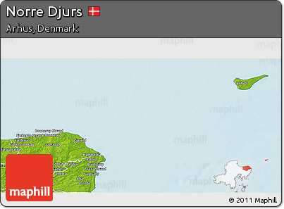 Physical 3D Map of Norre Djurs
