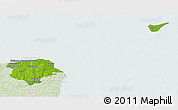 Physical 3D Map of Norre Djurs, lighten