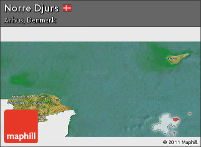 Satellite 3D Map of Norre Djurs, single color outside