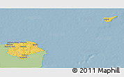 Savanna Style 3D Map of Norre Djurs, single color outside