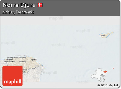 Shaded Relief 3D Map of Norre Djurs, lighten