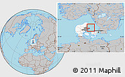 Gray Location Map of Norre Djurs, highlighted country, highlighted parent region