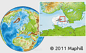 Physical Location Map of Norre Djurs, highlighted country, highlighted parent region