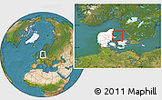 Satellite Location Map of Norre Djurs, highlighted country