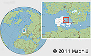 Savanna Style Location Map of Norre Djurs, highlighted country