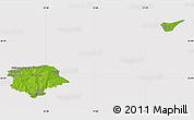 Physical Map of Norre Djurs, cropped outside