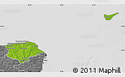Physical Map of Norre Djurs, desaturated