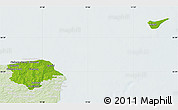 Physical Map of Norre Djurs, lighten