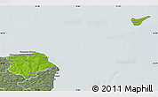 Physical Map of Norre Djurs, semi-desaturated