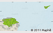 Physical Map of Norre Djurs, shaded relief outside