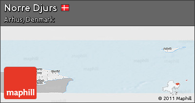 Gray Panoramic Map of Norre Djurs, single color outside