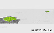 Physical Panoramic Map of Norre Djurs, desaturated