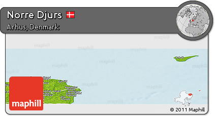 Physical Panoramic Map of Norre Djurs