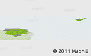 Physical Panoramic Map of Norre Djurs, lighten