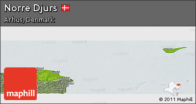 Physical Panoramic Map of Norre Djurs, semi-desaturated