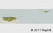 Satellite Panoramic Map of Norre Djurs, lighten