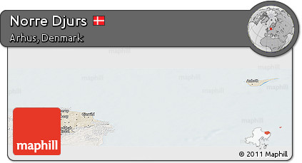 Shaded Relief Panoramic Map of Norre Djurs, lighten